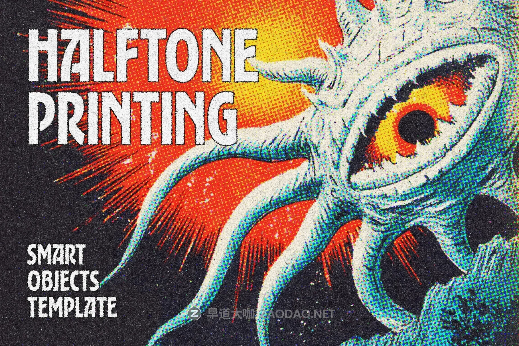 做旧粗糙丝网印刷半色调点状墨迹图片修图ps特效插件样机 Halftone Printing Photo Effect插图 做旧粗糙丝网印刷半色调点状墨迹图片修图ps特效插件样机 Halftone Printing Photo Effect插图