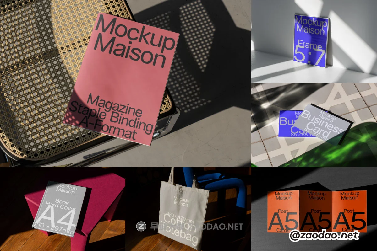 7款光阴名片画册海报单页帆布袋品牌vi设计贴图psd样机模板素材 Mockup.Maison – H Collection P2插图 7款光阴名片画册海报单页帆布袋品牌vi设计贴图psd样机模板素材 Mockup.Maison – H Collection P2插图