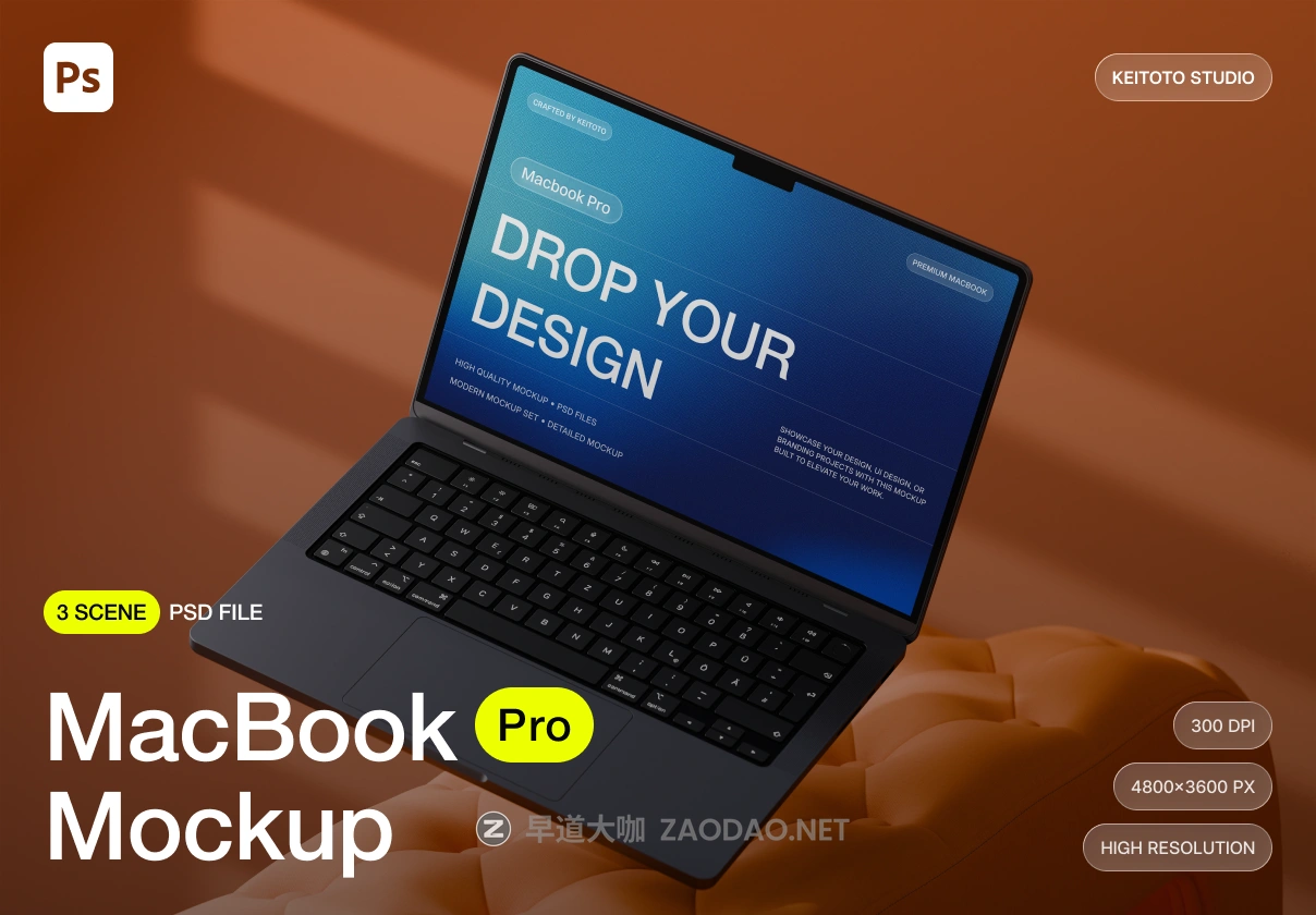 3款时尚高端苹果MacBook Pro笔记本电脑ui作品集广告贴图psd样机模板 MacBook Pro Mockup Modern Living Scenes插图 3款时尚高端苹果MacBook Pro笔记本电脑ui作品集广告贴图psd样机模板 MacBook Pro Mockup Modern Living Scenes插图