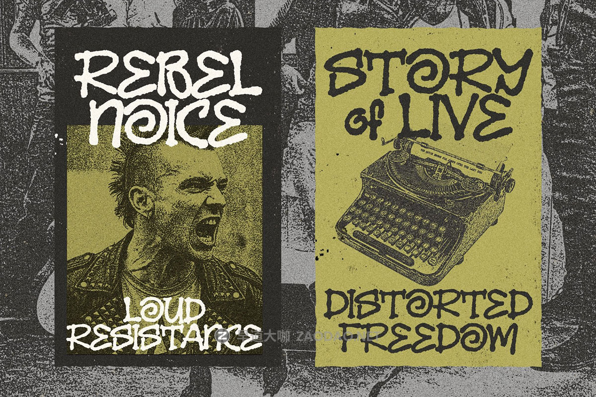 朋克叛逆马克笔手绘手写涂鸦艺术边缘粗糙墨迹渗透效果英文字体安装包 Melbo – Distressed Handwriting Font插图6 朋克叛逆马克笔手绘手写涂鸦艺术边缘粗糙墨迹渗透效果英文字体安装包 Melbo – Distressed Handwriting Font插图6