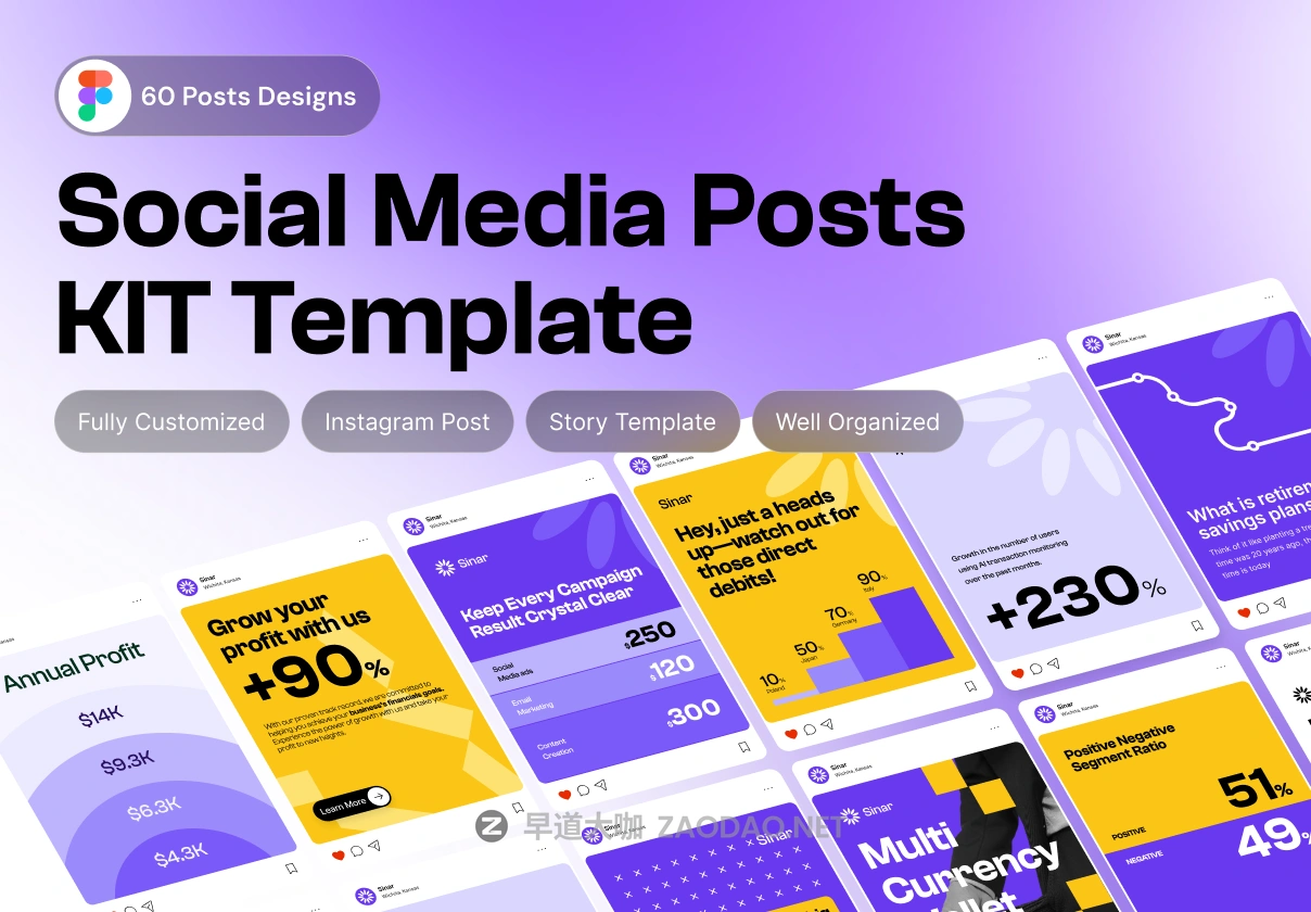 60页创意ins风金融科技投资理财品牌推广社交媒体电商海报公众号推文figma模板素材 Startup Social Media Banner Pack插图 60页创意ins风金融科技投资理财品牌推广社交媒体电商海报公众号推文figma模板素材 Startup Social Media Banner Pack插图