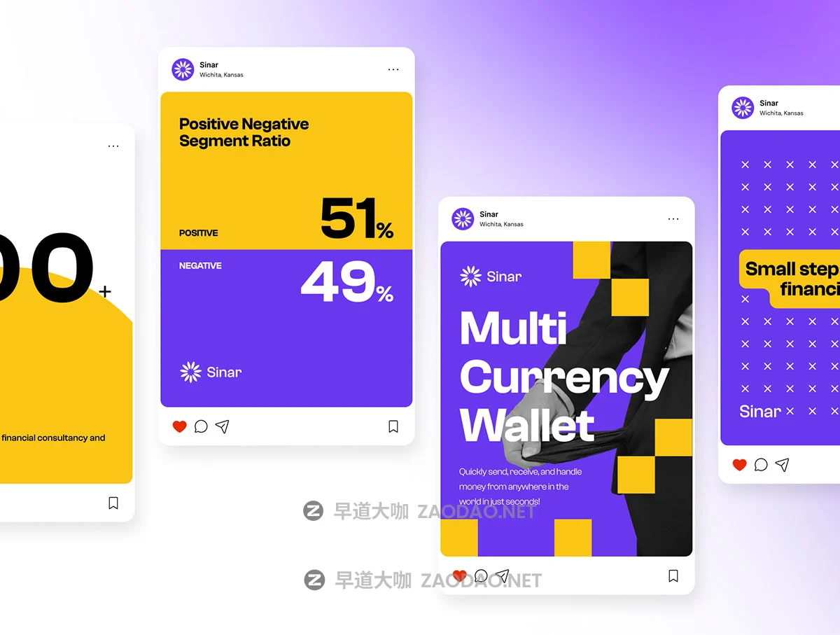 60页创意ins风金融科技投资理财品牌推广社交媒体电商海报公众号推文figma模板素材 Startup Social Media Banner Pack插图2 60页创意ins风金融科技投资理财品牌推广社交媒体电商海报公众号推文figma模板素材 Startup Social Media Banner Pack插图2