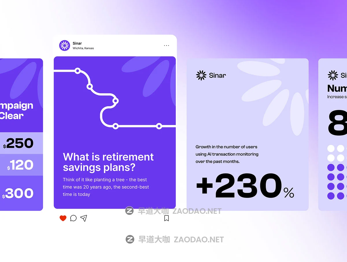 60页创意ins风金融科技投资理财品牌推广社交媒体电商海报公众号推文figma模板素材 Startup Social Media Banner Pack插图4 60页创意ins风金融科技投资理财品牌推广社交媒体电商海报公众号推文figma模板素材 Startup Social Media Banner Pack插图4