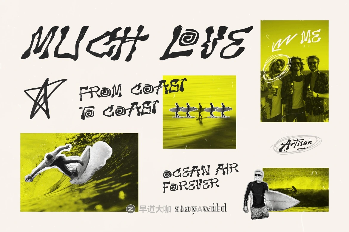 时尚创意街头服饰品牌海报包装设计装饰英文字体安装包 Tarophis插图2 时尚创意街头服饰品牌海报包装设计装饰英文字体安装包 Tarophis插图2