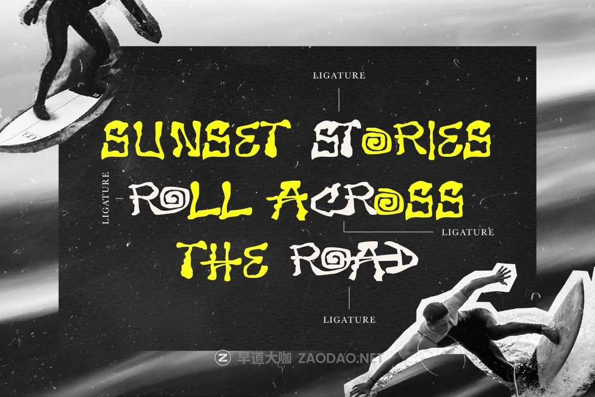 时尚创意街头服饰品牌海报包装设计装饰英文字体安装包 Tarophis插图3 时尚创意街头服饰品牌海报包装设计装饰英文字体安装包 Tarophis插图3