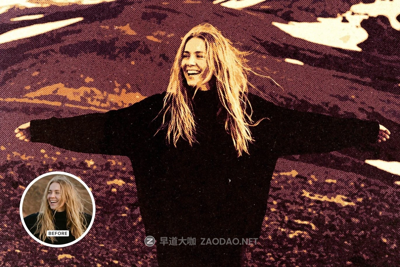 复古半调模糊漫画照片效果ps特效滤镜样机 Comic Book Effect插图4 复古半调模糊漫画照片效果ps特效滤镜样机 Comic Book Effect插图4