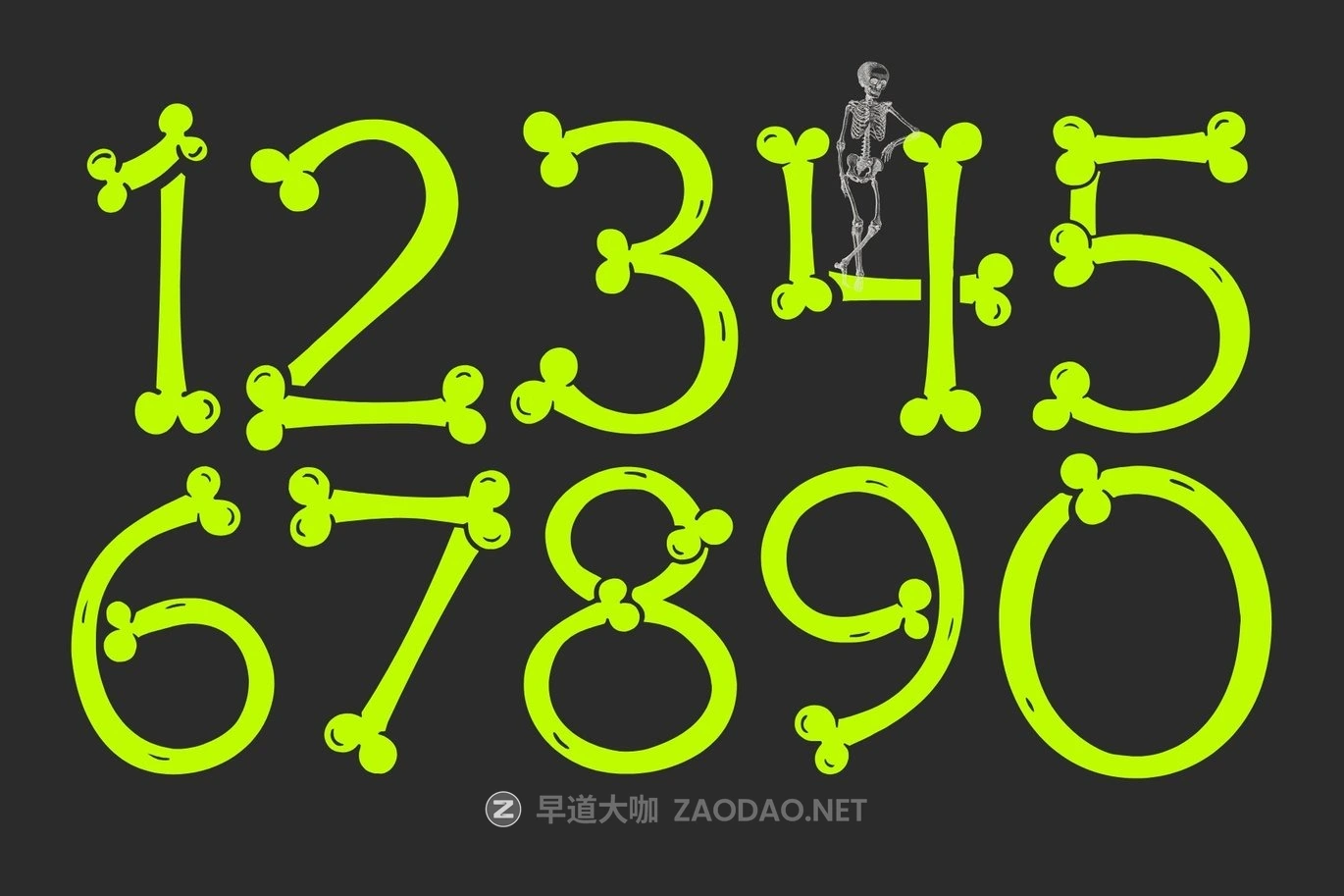 时尚俏皮深色主题品牌包装邀请函设计装饰英文字体安装包 Bone Alchemy – Skeleton Typeface插图2 时尚俏皮深色主题品牌包装邀请函设计装饰英文字体安装包 Bone Alchemy – Skeleton Typeface插图2