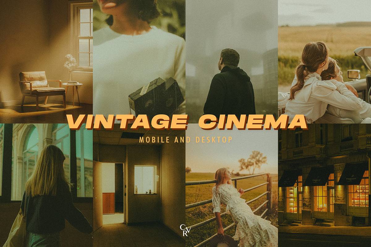 15组复古电影感颗粒怀旧旅拍肖像摄影调色Lightroom预设 支持手机LR CVR Presets – 15 Vintage Cinema Lightroom Presets特色图 15组复古电影感颗粒怀旧旅拍肖像摄影调色Lightroom预设 支持手机LR CVR Presets – 15 Vintage Cinema Lightroom Presets