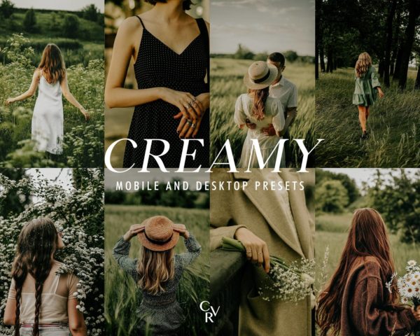 10组ins唯美奶油色旅拍情侣肖像摄影照片调色Lightroom预设包 CVR Presets – 10 Creamy Lightroom Presets