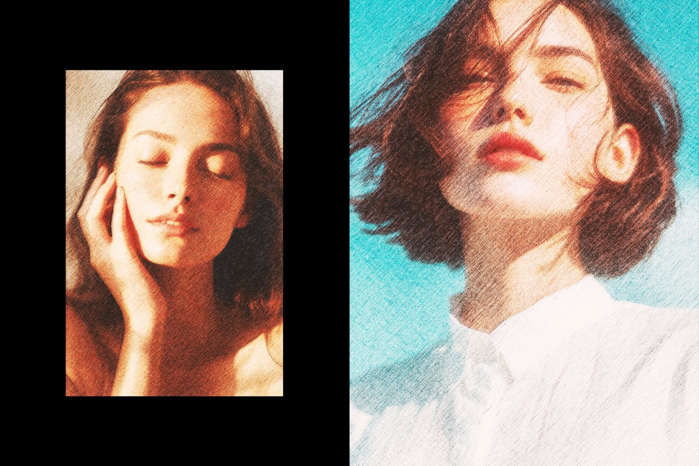 铅笔涂鸦绘画照片效果ps特效滤镜样机 Pencil Drawing Photo Effect插图4 铅笔涂鸦绘画照片效果ps特效滤镜样机 Pencil Drawing Photo Effect插图4