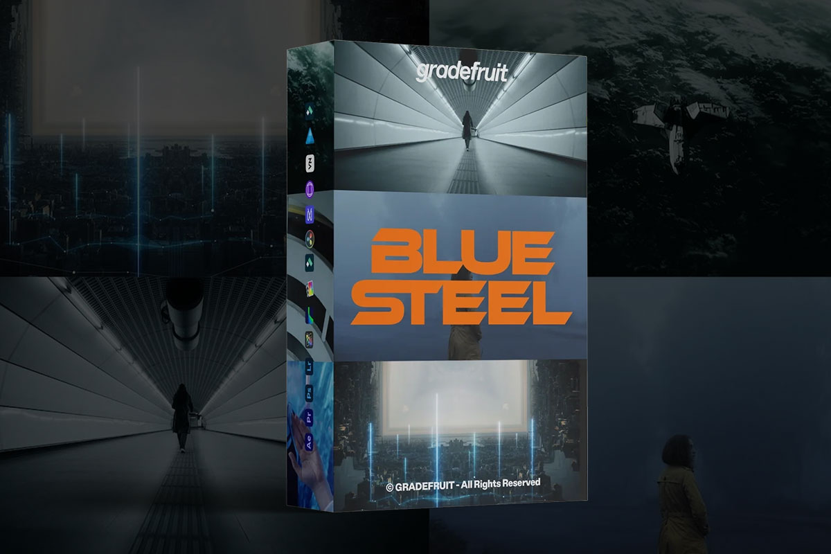 紧张尖锐冷静钢铁般基调电影级旅拍摄影调色LUT预设+LR预设 GradeFruit – Blue Steel LUTs & LR Presets特色图 紧张尖锐冷静钢铁般基调电影级旅拍摄影调色LUT预设+LR预设 GradeFruit – Blue Steel LUTs & LR Presets