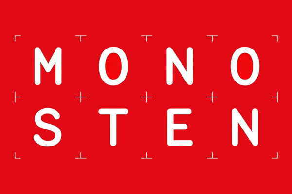 Myfonts – Monosten Font Family 5款字重等宽圆润杂志海报包装标题logo设计无衬线英文字体