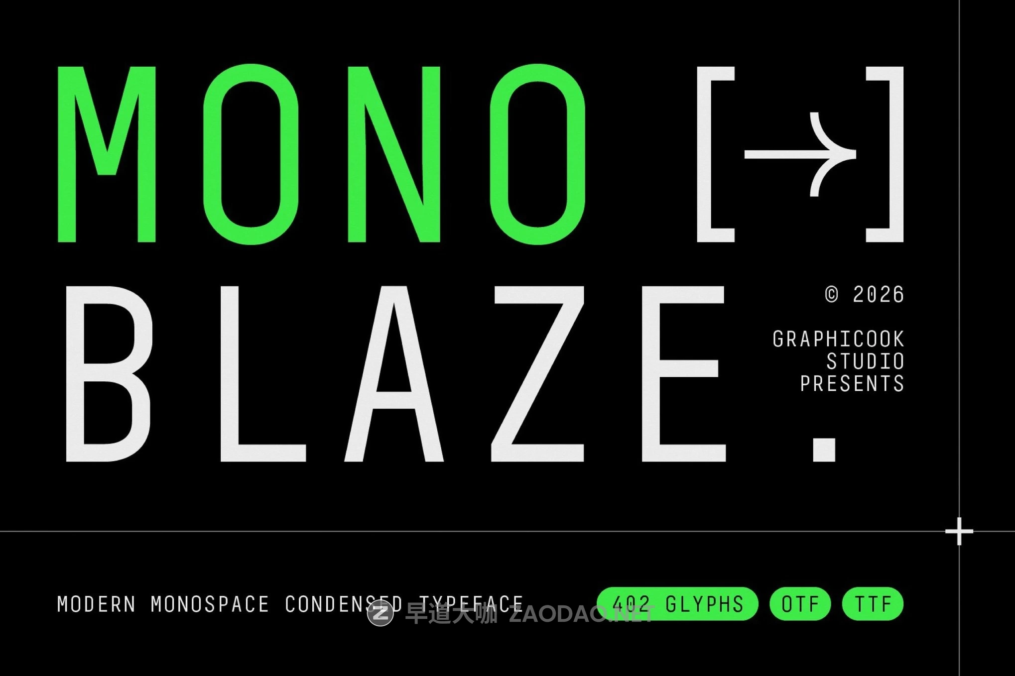 现代未来科技品牌杂志包装电影封面设计无衬线英文字体安装包 Mono Blaze插图 现代未来科技品牌杂志包装电影封面设计无衬线英文字体安装包 Mono Blaze插图