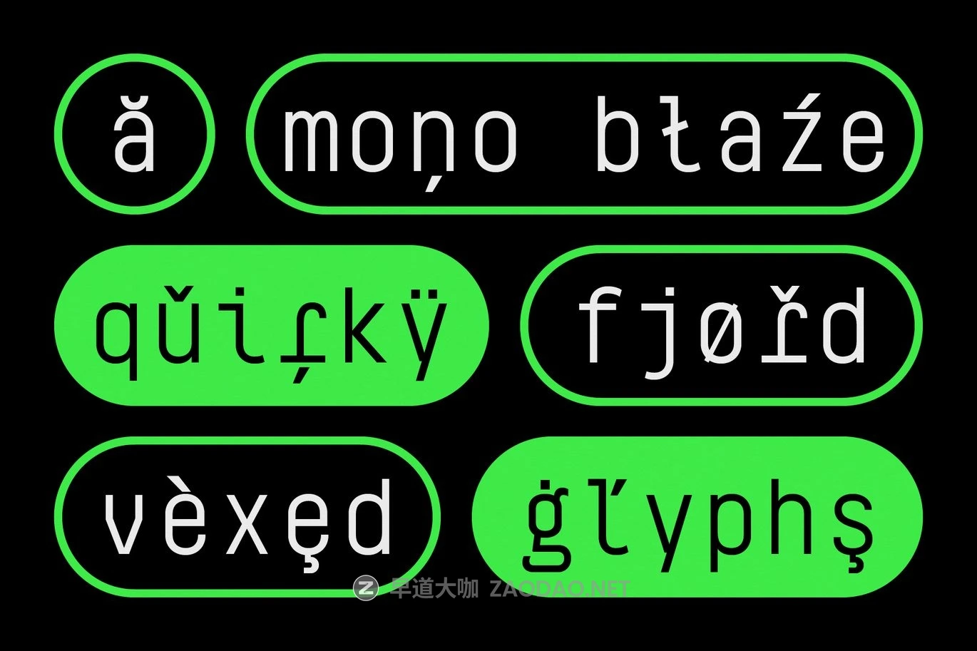 现代未来科技品牌杂志包装电影封面设计无衬线英文字体安装包 Mono Blaze插图3 现代未来科技品牌杂志包装电影封面设计无衬线英文字体安装包 Mono Blaze插图3