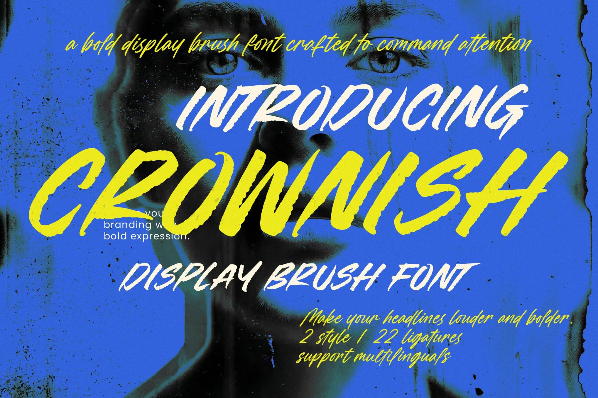 现代时尚美学海报服装包装设计无衬线英文字体安装包 Crownish – Display Brush Font特色图 现代时尚美学海报服装包装设计无衬线英文字体安装包 Crownish – Display Brush Font