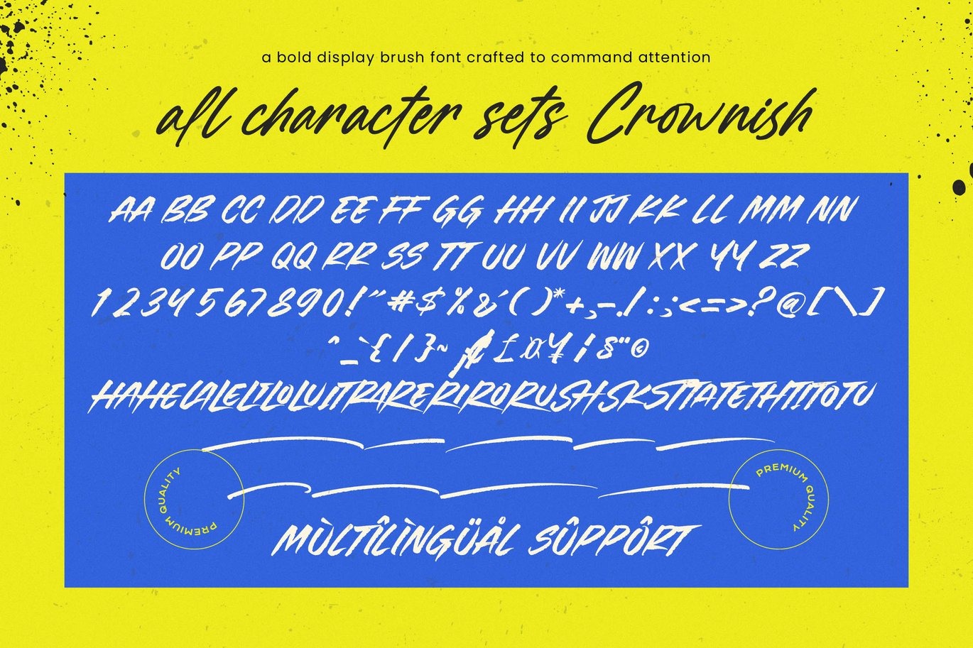 现代时尚美学海报服装包装设计无衬线英文字体安装包 Crownish – Display Brush Font插图4 现代时尚美学海报服装包装设计无衬线英文字体安装包 Crownish – Display Brush Font插图4