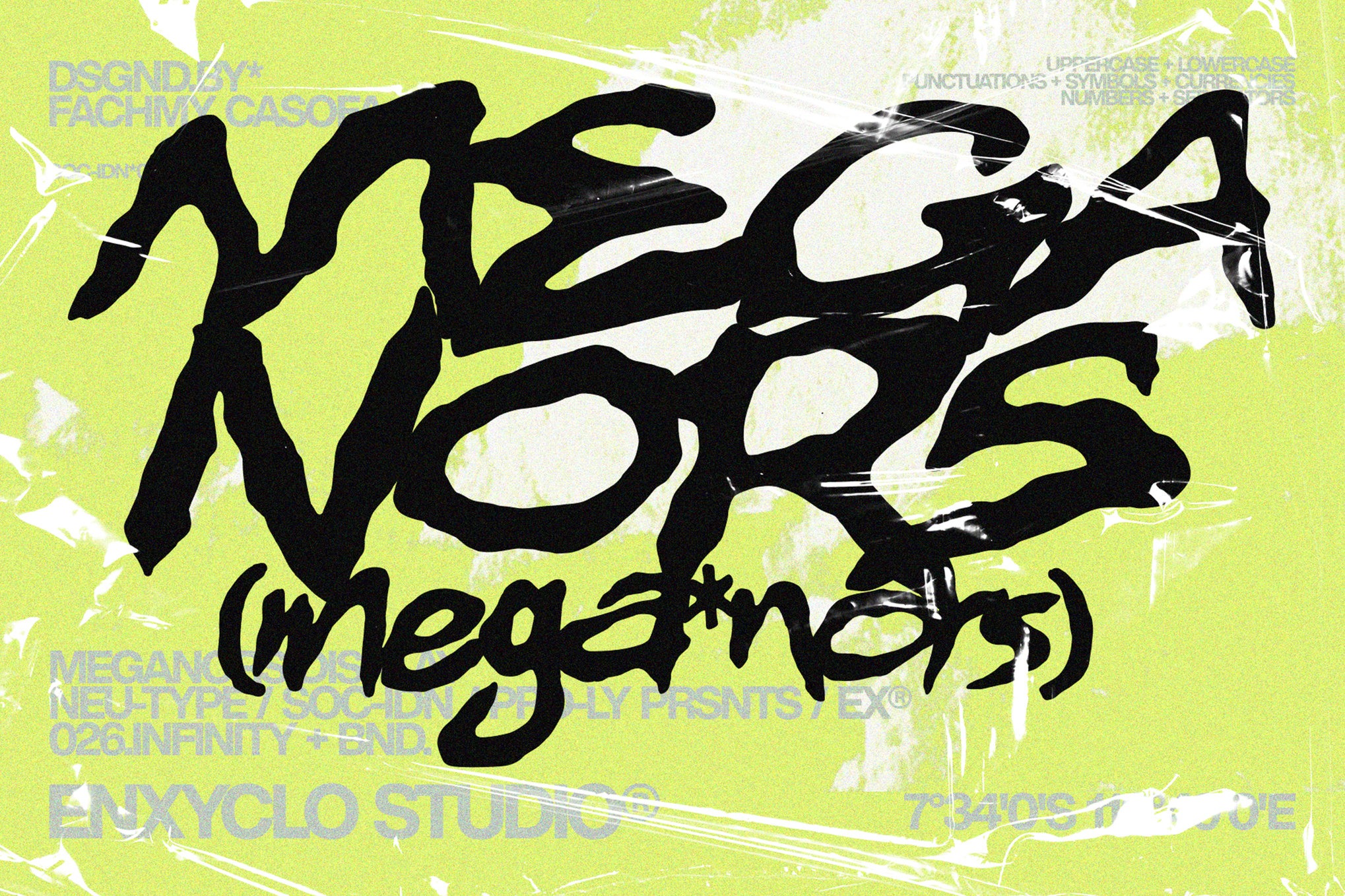 现代创意涂鸦品牌海报徽标设计手写英文字体安装包 Meganors — Raw Industrial Modern Font特色图 现代创意涂鸦品牌海报徽标设计手写英文字体安装包 Meganors — Raw Industrial Modern Font