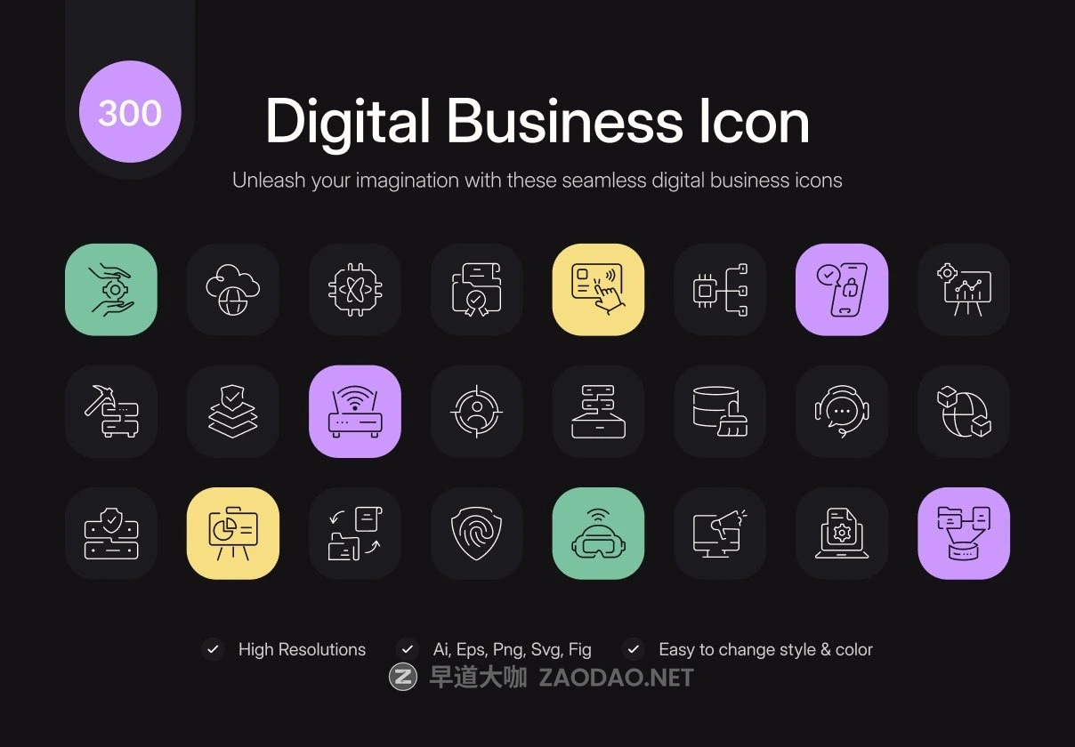 300款现代简约金融支付数字商业科技后台仪表盘线性icon图表素材 Digital Business Icons插图 300款现代简约金融支付数字商业科技后台仪表盘线性icon图表素材 Digital Business Icons插图