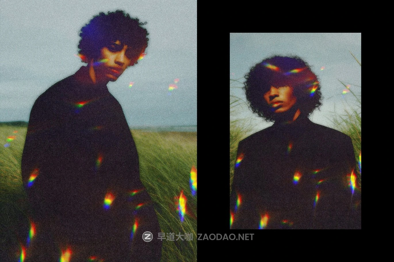复古半调模糊颗粒太阳耀斑照片效果ps特效滤镜样机 Bright Color Leak Effect插图2 复古半调模糊颗粒太阳耀斑照片效果ps特效滤镜样机 Bright Color Leak Effect插图2