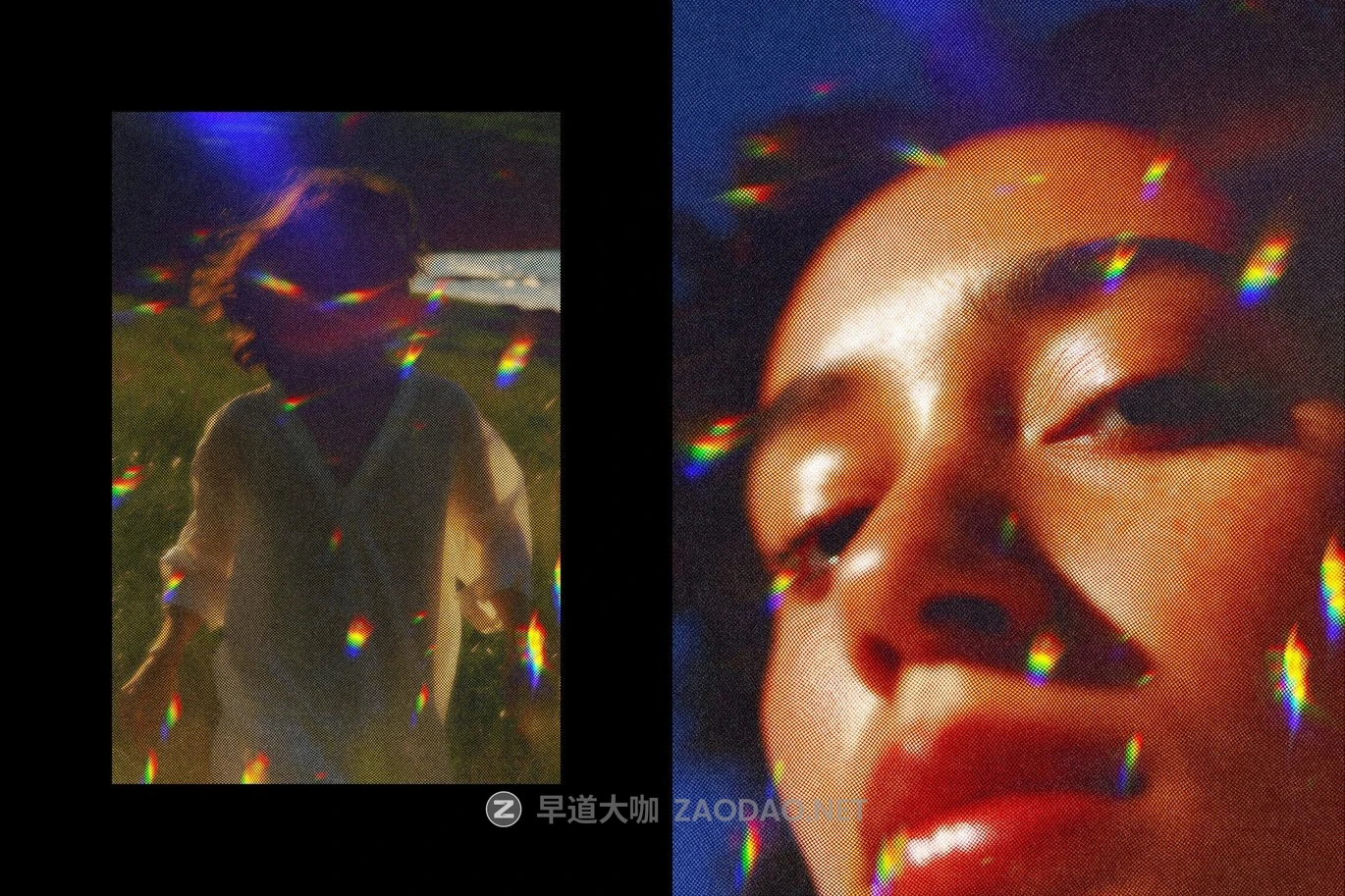复古半调模糊颗粒太阳耀斑照片效果ps特效滤镜样机 Bright Color Leak Effect插图3 复古半调模糊颗粒太阳耀斑照片效果ps特效滤镜样机 Bright Color Leak Effect插图3