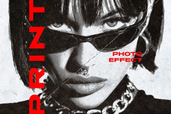 复古颗粒折痕打印照片效果ps特效滤镜样机 B&W Print Photo Effect特色图 复古颗粒折痕打印照片效果ps特效滤镜样机 B&W Print Photo Effect