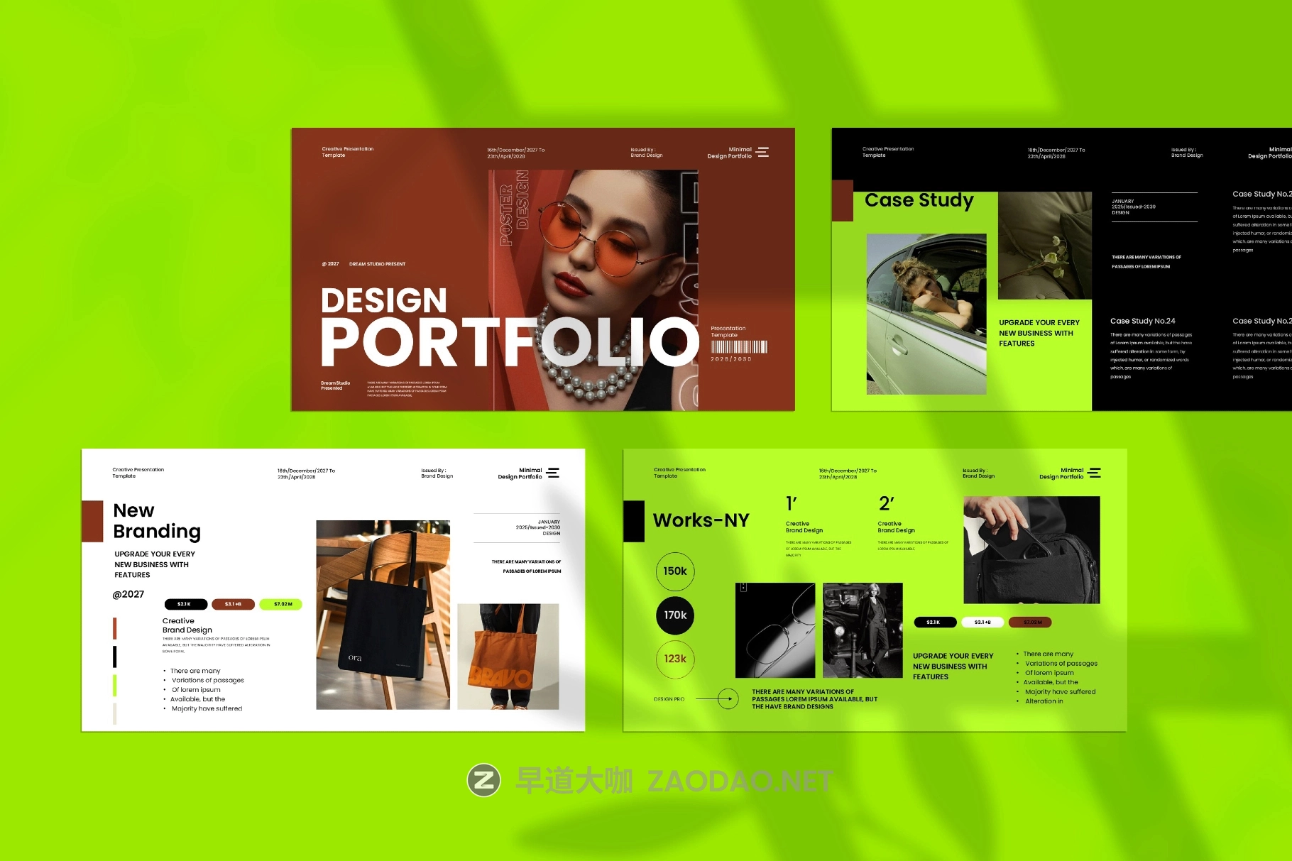 现代极简作品集品牌营销策划演示文稿设计ppt/keynote模版 Design Portfolio Presentation Template插图1 现代极简作品集品牌营销策划演示文稿设计ppt/keynote模版 Design Portfolio Presentation Template插图1
