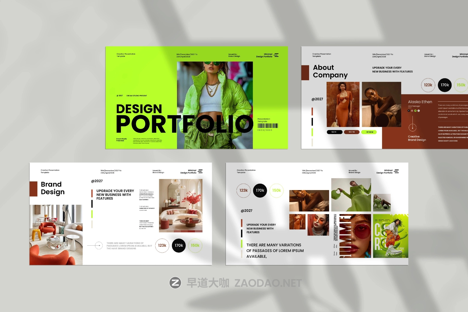 现代极简作品集品牌营销策划演示文稿设计ppt/keynote模版 Design Portfolio Presentation Template插图4 现代极简作品集品牌营销策划演示文稿设计ppt/keynote模版 Design Portfolio Presentation Template插图4