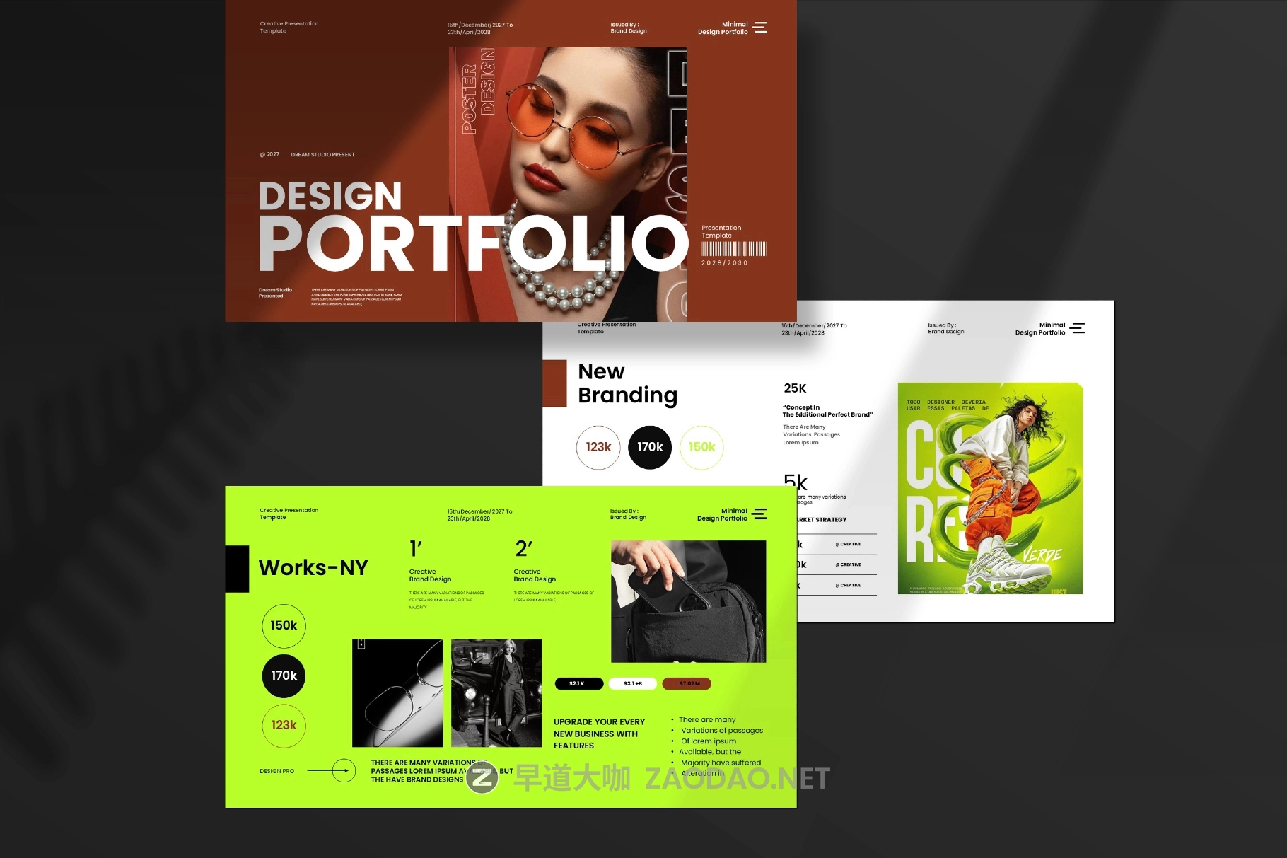 现代极简作品集品牌营销策划演示文稿设计ppt/keynote模版 Design Portfolio Presentation Template插图5 现代极简作品集品牌营销策划演示文稿设计ppt/keynote模版 Design Portfolio Presentation Template插图5