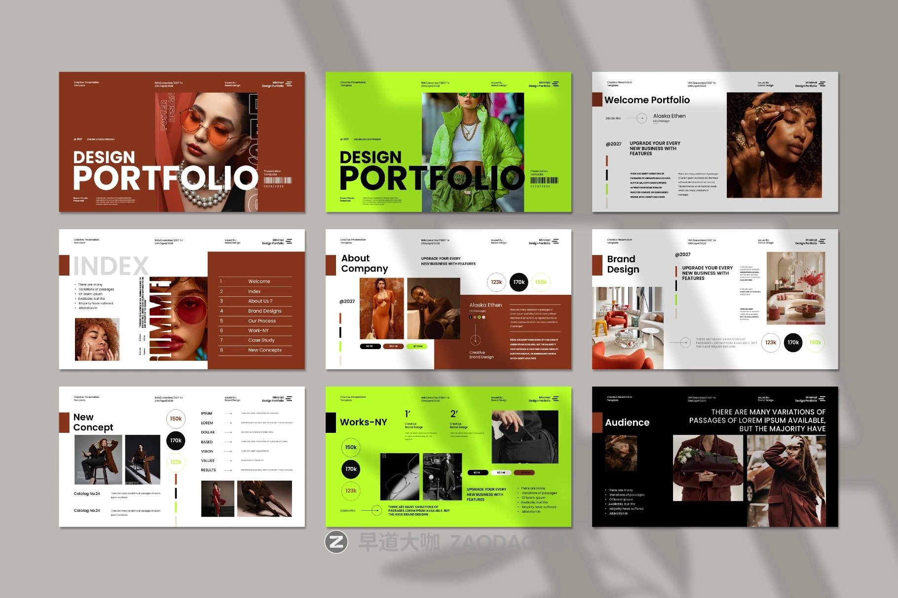 现代极简作品集品牌营销策划演示文稿设计ppt/keynote模版 Design Portfolio Presentation Template插图7 现代极简作品集品牌营销策划演示文稿设计ppt/keynote模版 Design Portfolio Presentation Template插图7