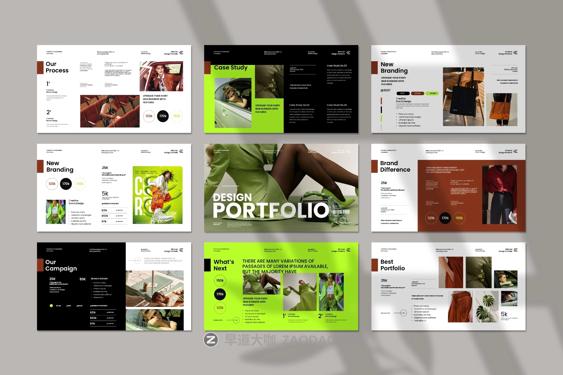 现代极简作品集品牌营销策划演示文稿设计ppt/keynote模版 Design Portfolio Presentation Template插图8 现代极简作品集品牌营销策划演示文稿设计ppt/keynote模版 Design Portfolio Presentation Template插图8