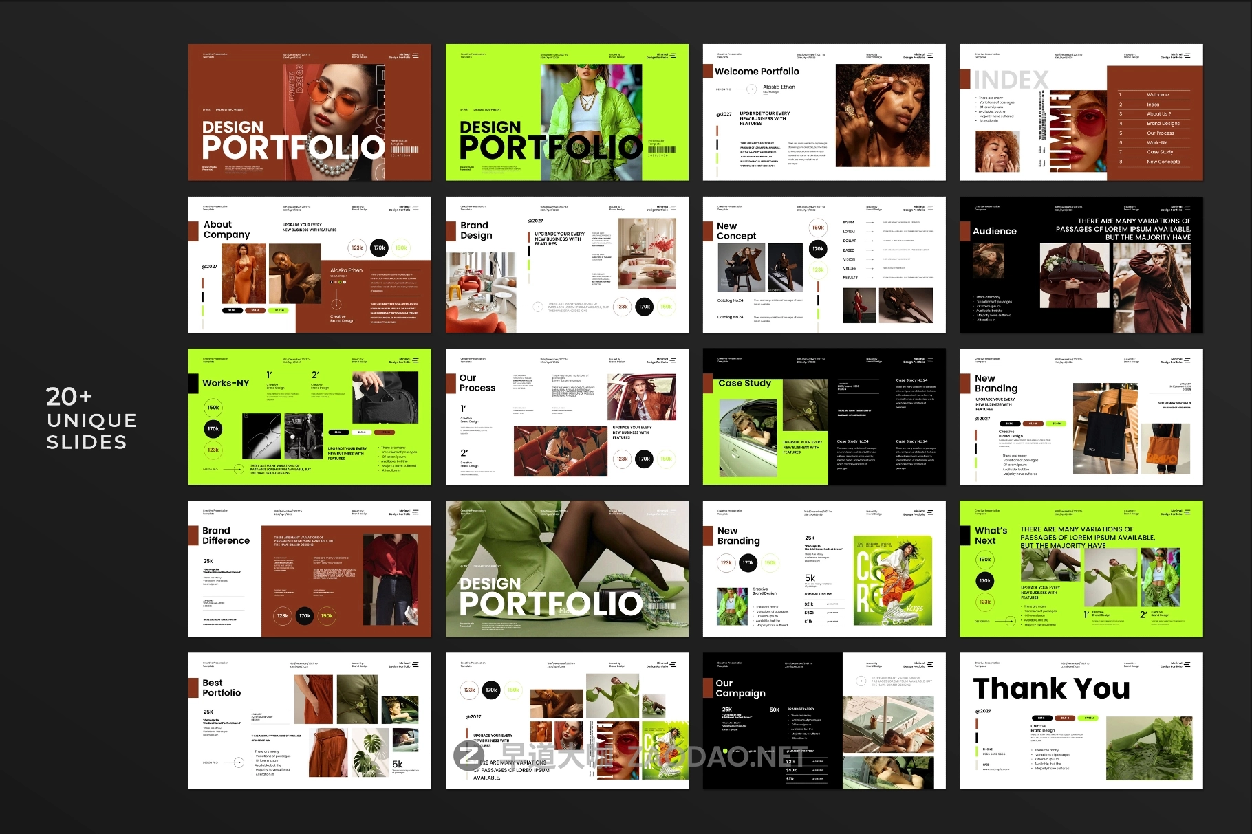 现代极简作品集品牌营销策划演示文稿设计ppt/keynote模版 Design Portfolio Presentation Template插图9 现代极简作品集品牌营销策划演示文稿设计ppt/keynote模版 Design Portfolio Presentation Template插图9