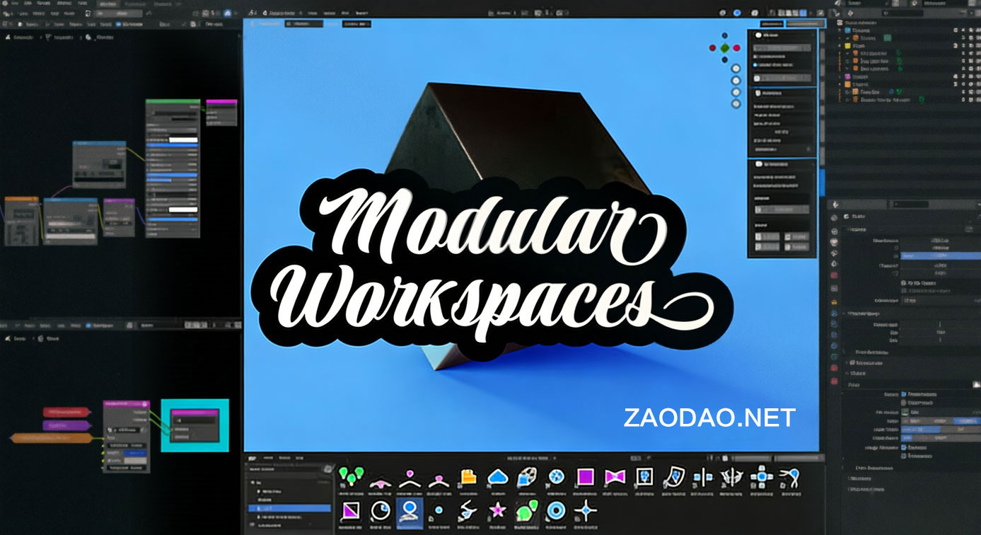 Blender强大插件预设库管理插件 Modular Workspaces For Blender v1.9.2特色图 Blender强大插件预设库管理插件 Modular Workspaces For Blender v1.9.2