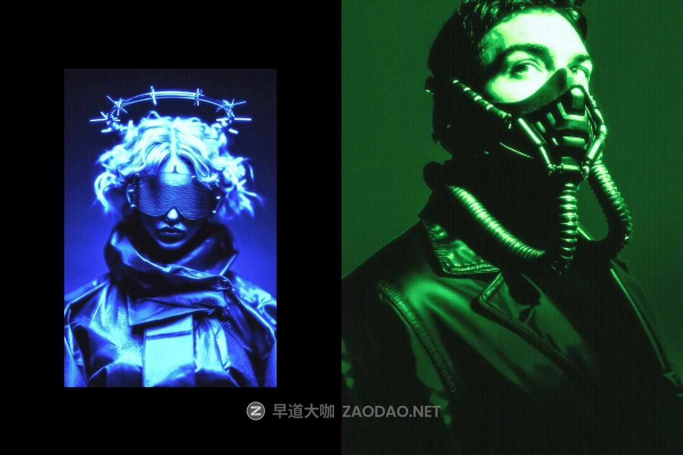 复古模糊发光像素照片效果ps特效滤镜样机 Cyber Glow Photo Effect插图4 复古模糊发光像素照片效果ps特效滤镜样机 Cyber Glow Photo Effect插图4