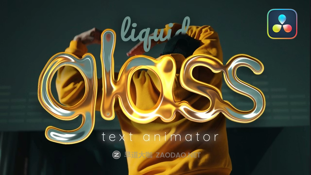 达芬奇预设 潮流创意电影感半透明液体玻璃电影标题logo字体动画特效 Animated Liquid Glass Text Titles插图 达芬奇预设 潮流创意电影感半透明液体玻璃电影标题logo字体动画特效 Animated Liquid Glass Text Titles插图