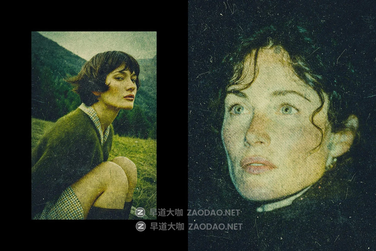 复古划痕灰尘颗粒感绿色调做旧氛围专辑封面海报人像图片效果ps特效样机 Antique Photo Effect插图7 复古划痕灰尘颗粒感绿色调做旧氛围专辑封面海报人像图片效果ps特效样机 Antique Photo Effect插图7