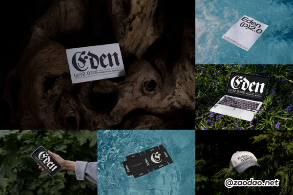 8款户外拍摄棒球帽手提袋包装盒名片iPhone手机Mac电脑作品集logo设计贴图psd样机模板 Format Mockup – EDEN 02 Collection P4