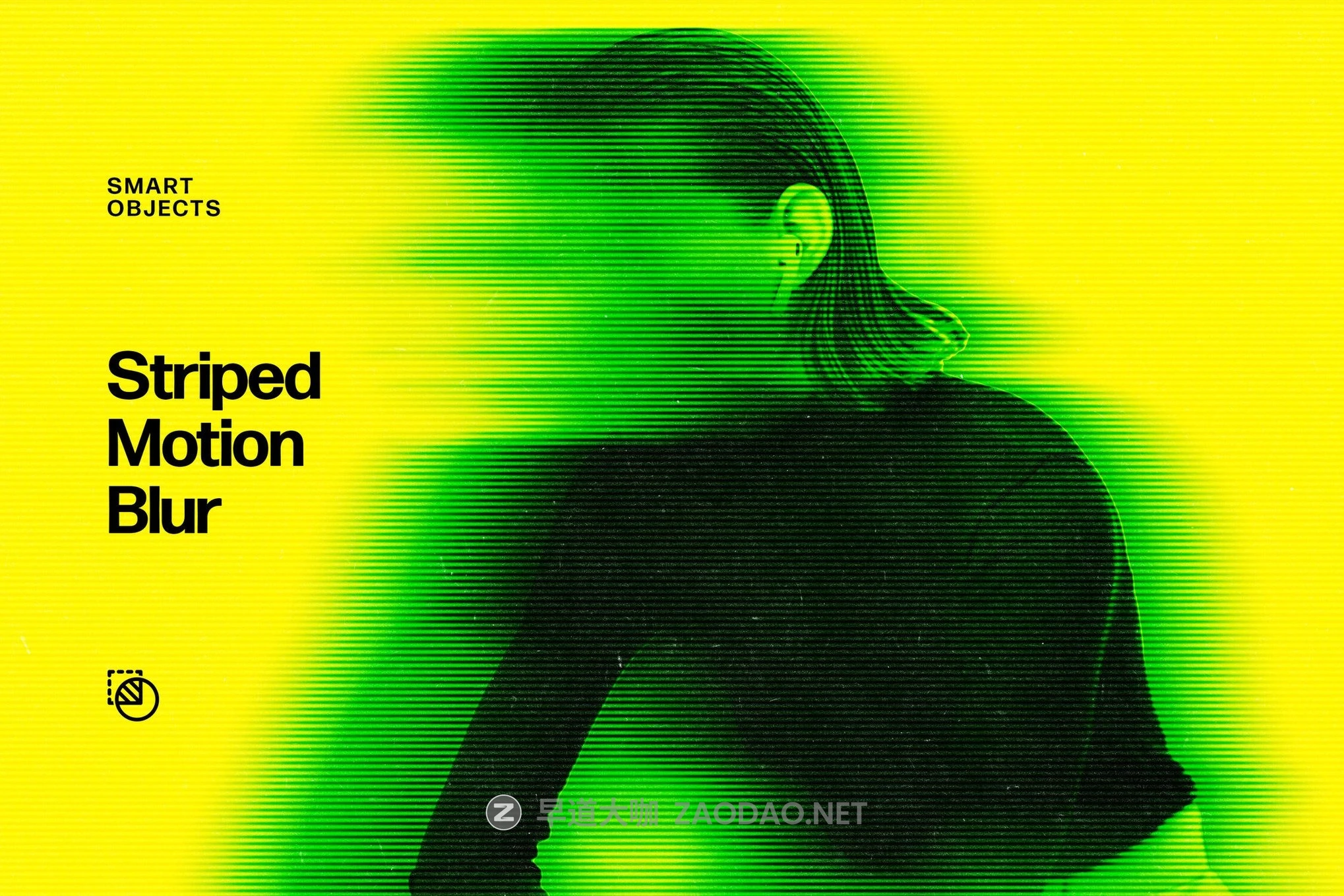 酸性条纹运动模糊照片效果ps特效滤镜样机 Striped Motion Blur Effect插图 酸性条纹运动模糊照片效果ps特效滤镜样机 Striped Motion Blur Effect插图