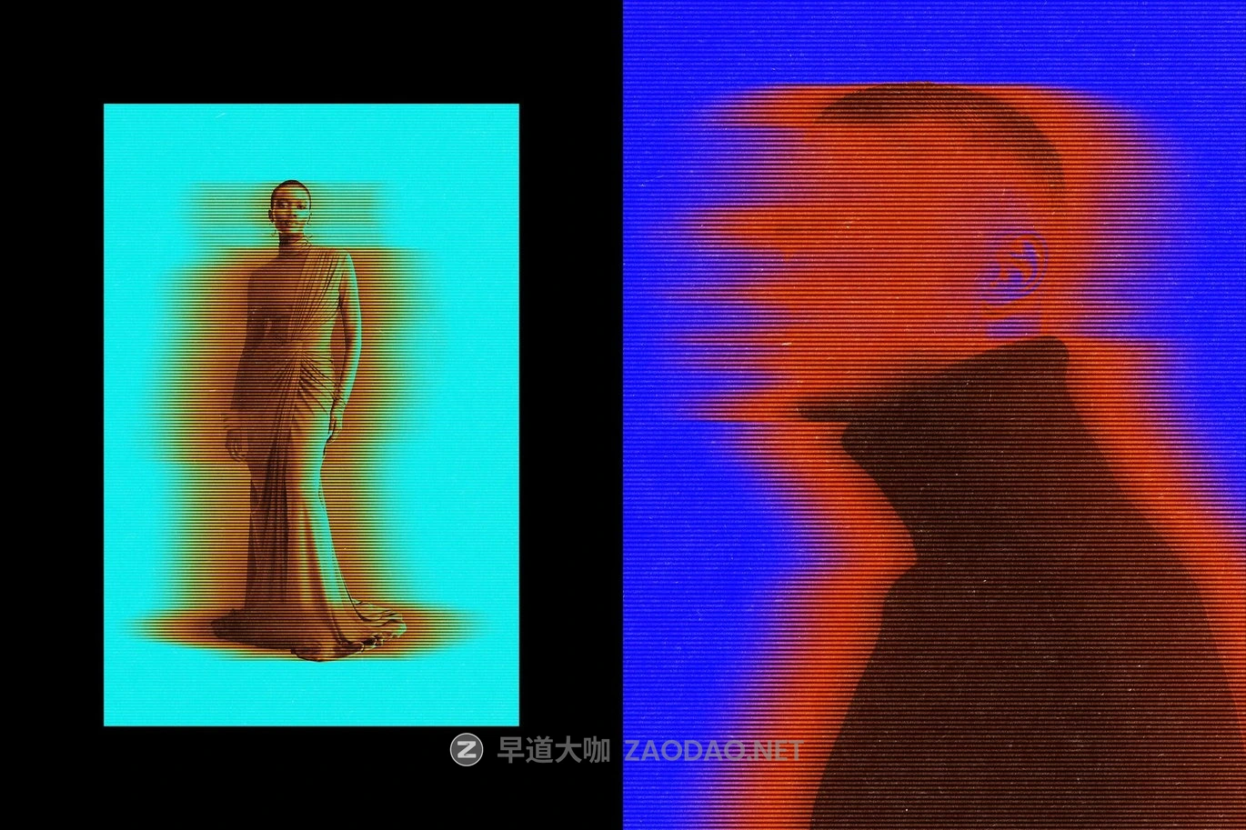 酸性条纹运动模糊照片效果ps特效滤镜样机 Striped Motion Blur Effect插图4 酸性条纹运动模糊照片效果ps特效滤镜样机 Striped Motion Blur Effect插图4