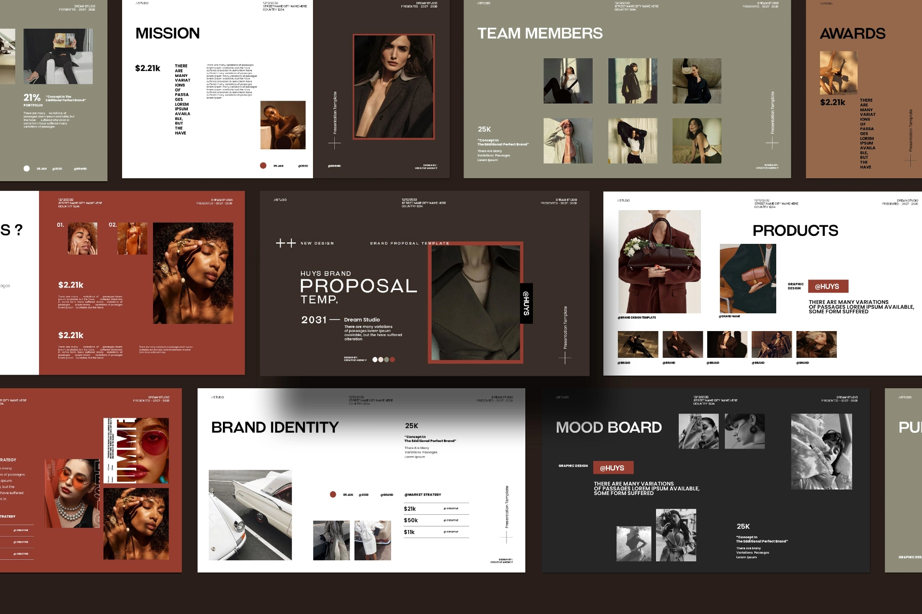 现代时尚品牌营销策划演示文稿设计ppt/keynote模版 Huys Brand Proposal Presentation Template插图1 现代时尚品牌营销策划演示文稿设计ppt/keynote模版 Huys Brand Proposal Presentation Template插图1