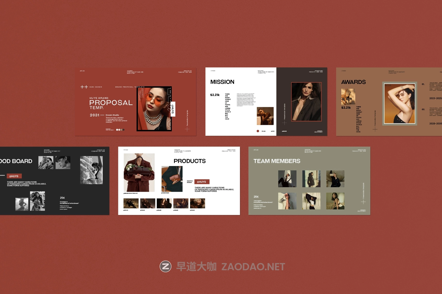现代时尚品牌营销策划演示文稿设计ppt/keynote模版 Huys Brand Proposal Presentation Template插图4 现代时尚品牌营销策划演示文稿设计ppt/keynote模版 Huys Brand Proposal Presentation Template插图4