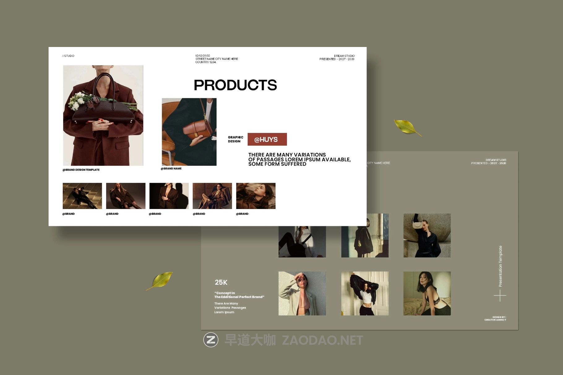 现代时尚品牌营销策划演示文稿设计ppt/keynote模版 Huys Brand Proposal Presentation Template插图8 现代时尚品牌营销策划演示文稿设计ppt/keynote模版 Huys Brand Proposal Presentation Template插图8