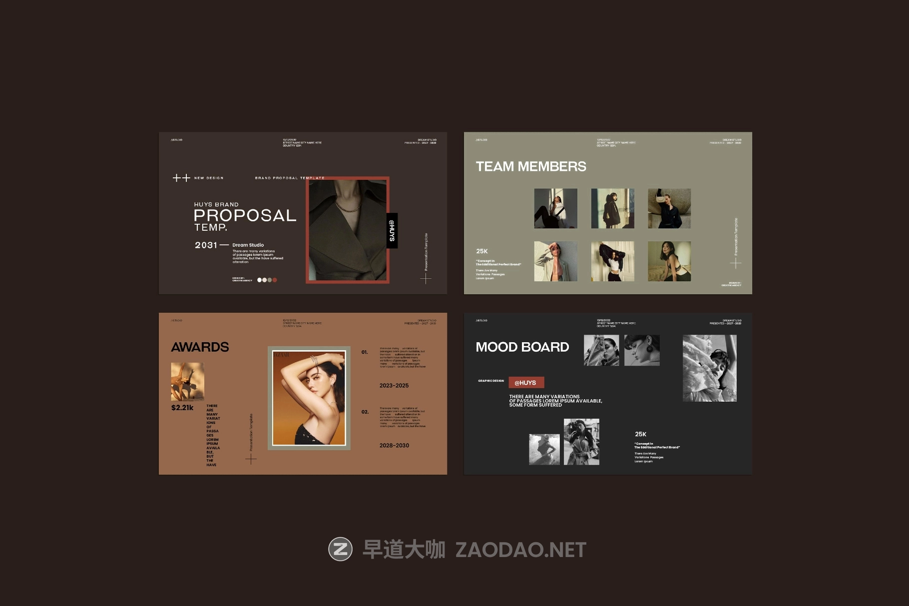 现代时尚品牌营销策划演示文稿设计ppt/keynote模版 Huys Brand Proposal Presentation Template插图10 现代时尚品牌营销策划演示文稿设计ppt/keynote模版 Huys Brand Proposal Presentation Template插图10