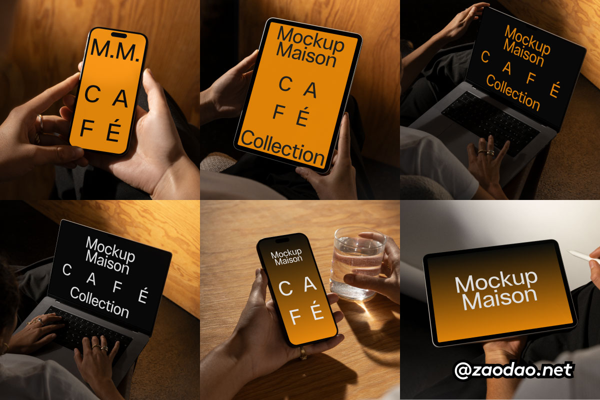8款网红ins风苹果iPhone手机iPad平板Mac电脑ui作品设计贴图psd样机模板 Mockup Maison – Cafe2 Collection P1特色图 8款网红ins风苹果iPhone手机iPad平板Mac电脑ui作品设计贴图psd样机模板 Mockup Maison – Cafe2 Collection P1