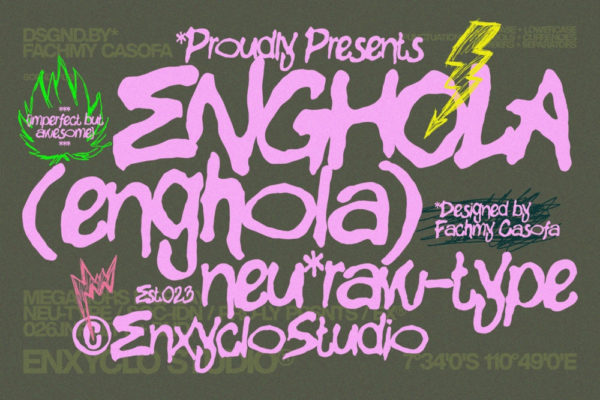 现代涂鸦品牌海报徽标设计手写英文字体安装包 Enghola – Urban Graffiti Brush Font特色图 现代涂鸦品牌海报徽标设计手写英文字体安装包 Enghola – Urban Graffiti Brush Font