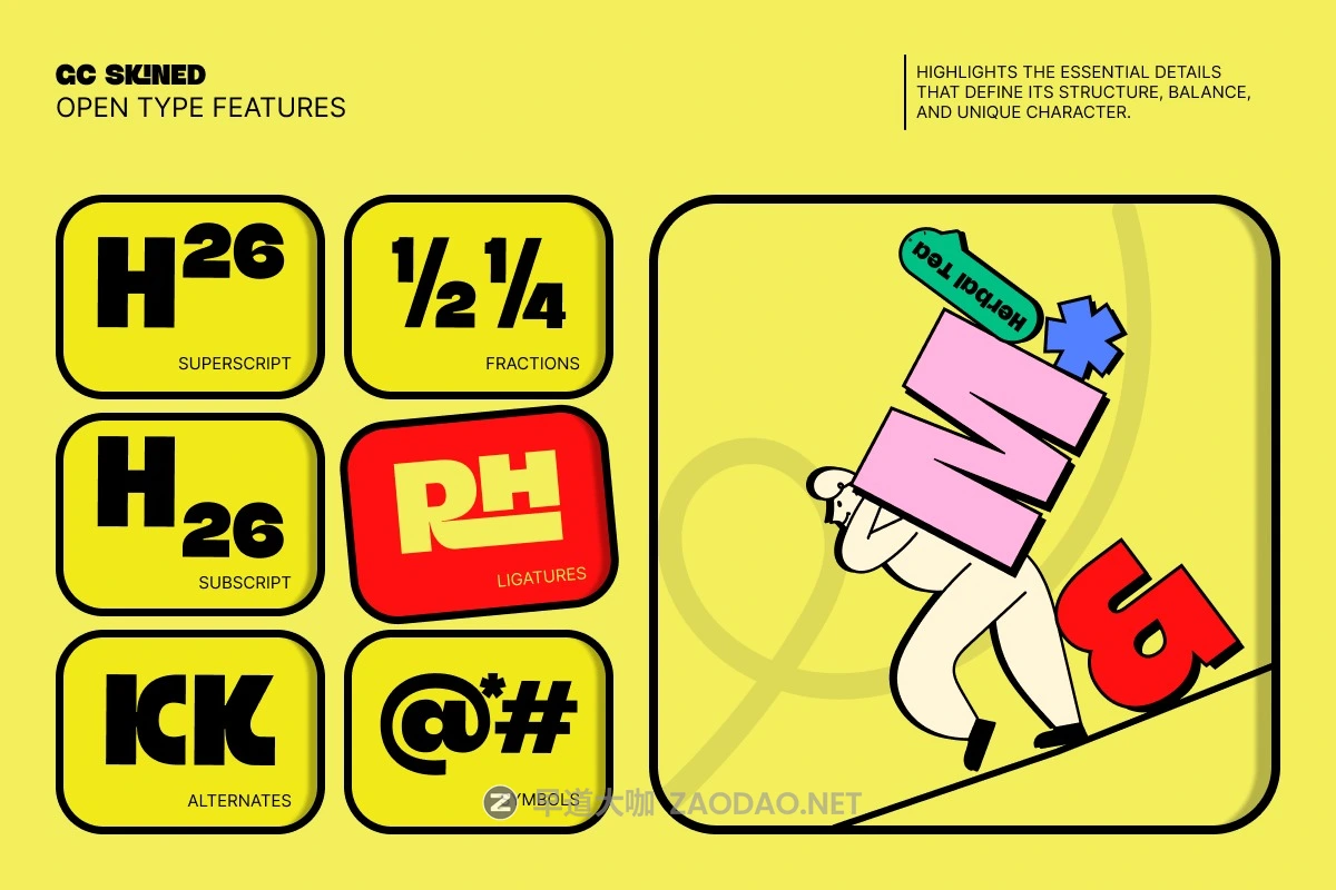 现代趣味杂志海报包装设计无衬线英文字体安装包 Skined – Bold Condensed Display插图4 现代趣味杂志海报包装设计无衬线英文字体安装包 Skined – Bold Condensed Display插图4
