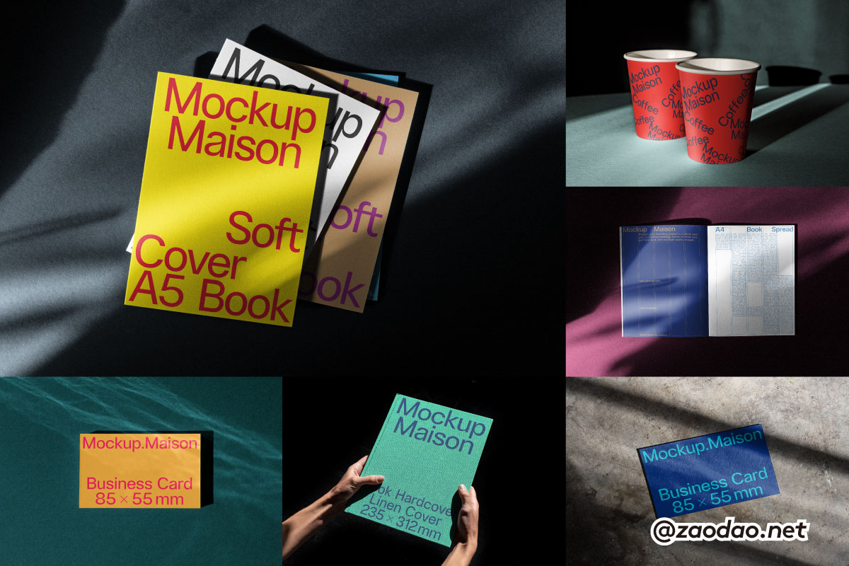 12款名片画册书籍杂志纸杯标牌设计vi贴图效果图psd样机模板 Mockup.Maison – C Collection P2特色图 12款名片画册书籍杂志纸杯标牌设计vi贴图效果图psd样机模板 Mockup.Maison – C Collection P2