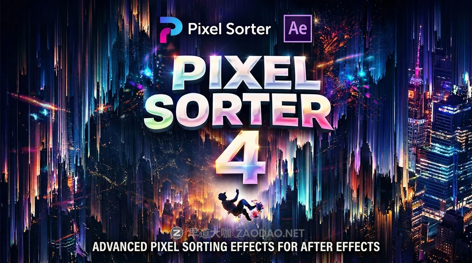 AE/PR插件 故障像素拉伸撕裂分离特效工具 Win/Mac版本 Pixel Sorter 4 v4.1.0插图 AE/PR插件 故障像素拉伸撕裂分离特效工具 Win/Mac版本 Pixel Sorter 4 v4.1.0插图