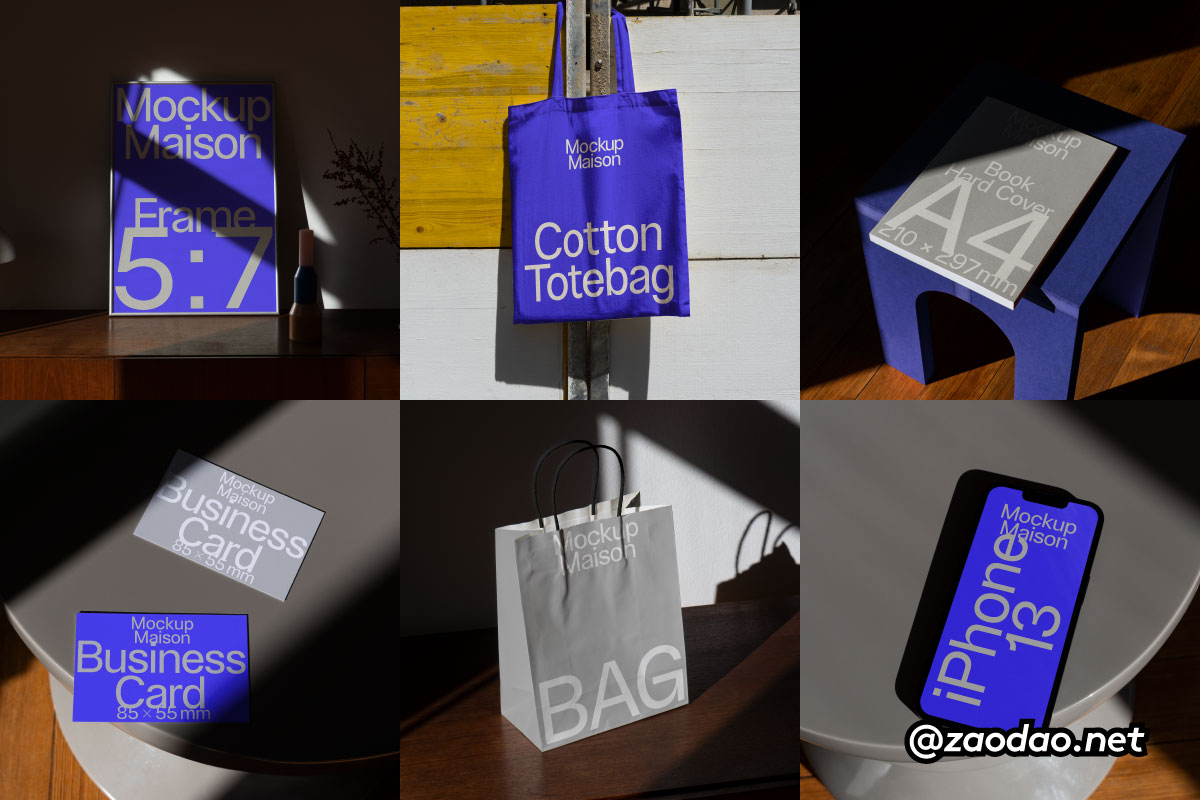 10款光阴名片画册帆布袋海报iPhone手机Mac电脑作品集vi设计贴图psd样机mockup模板素材 Mockup.Maison – H Collection P3特色图 10款光阴名片画册帆布袋海报iPhone手机Mac电脑作品集vi设计贴图psd样机mockup模板素材 Mockup.Maison – H Collection P3