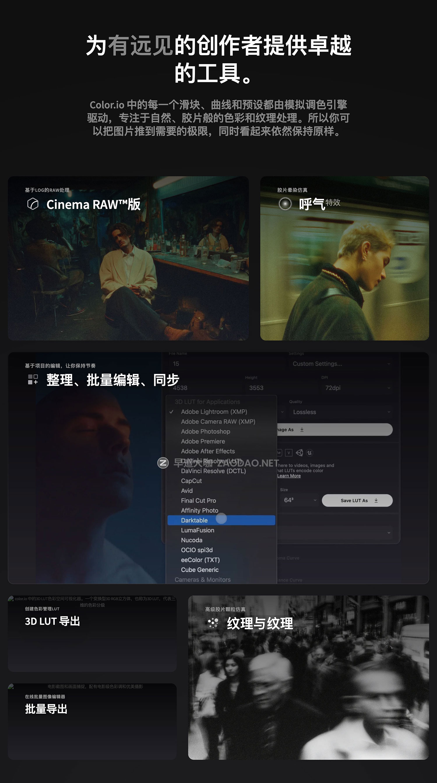 Color.io App 一体化AI智能胶片模拟RAW照片调色预设LUT创建器软件 Win/Mac/Linux版本插图11 Color.io App 一体化AI智能胶片模拟RAW照片调色预设LUT创建器软件 Win/Mac/Linux版本插图11