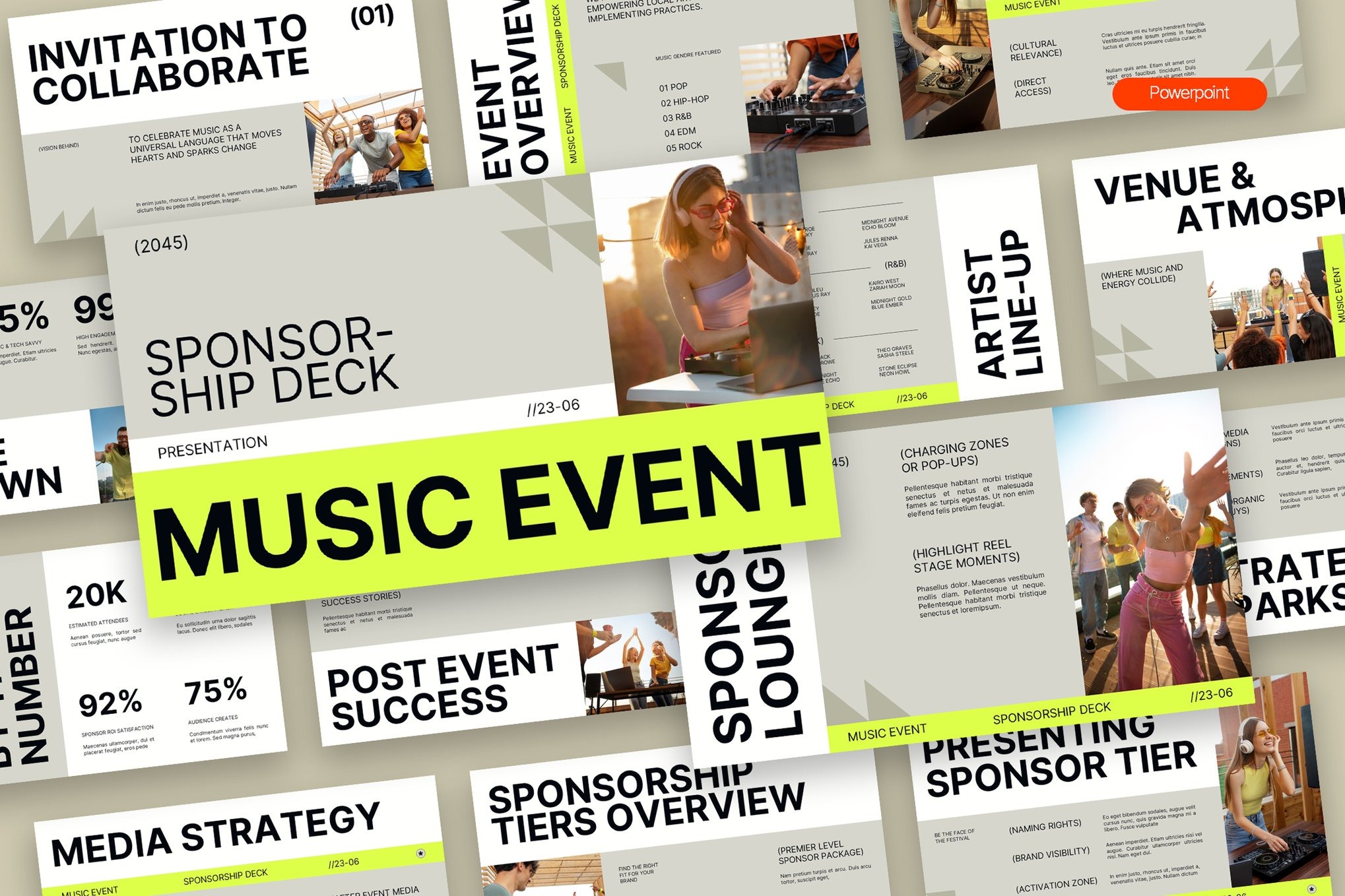 现代时尚企业营销策划演示文稿设计ppt模版 Cream Green Geometric Event Sponsorship Deck PPT特色图 现代时尚企业营销策划演示文稿设计ppt模版 Cream Green Geometric Event Sponsorship Deck PPT